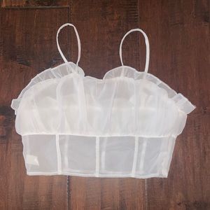 White sheer tiny top